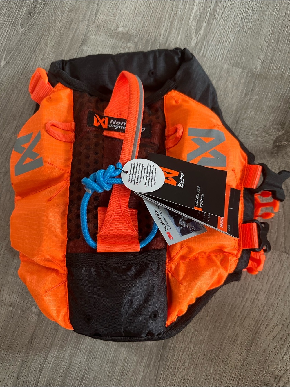 Non-stop dogwear Orange & Black Dog Life Jacket